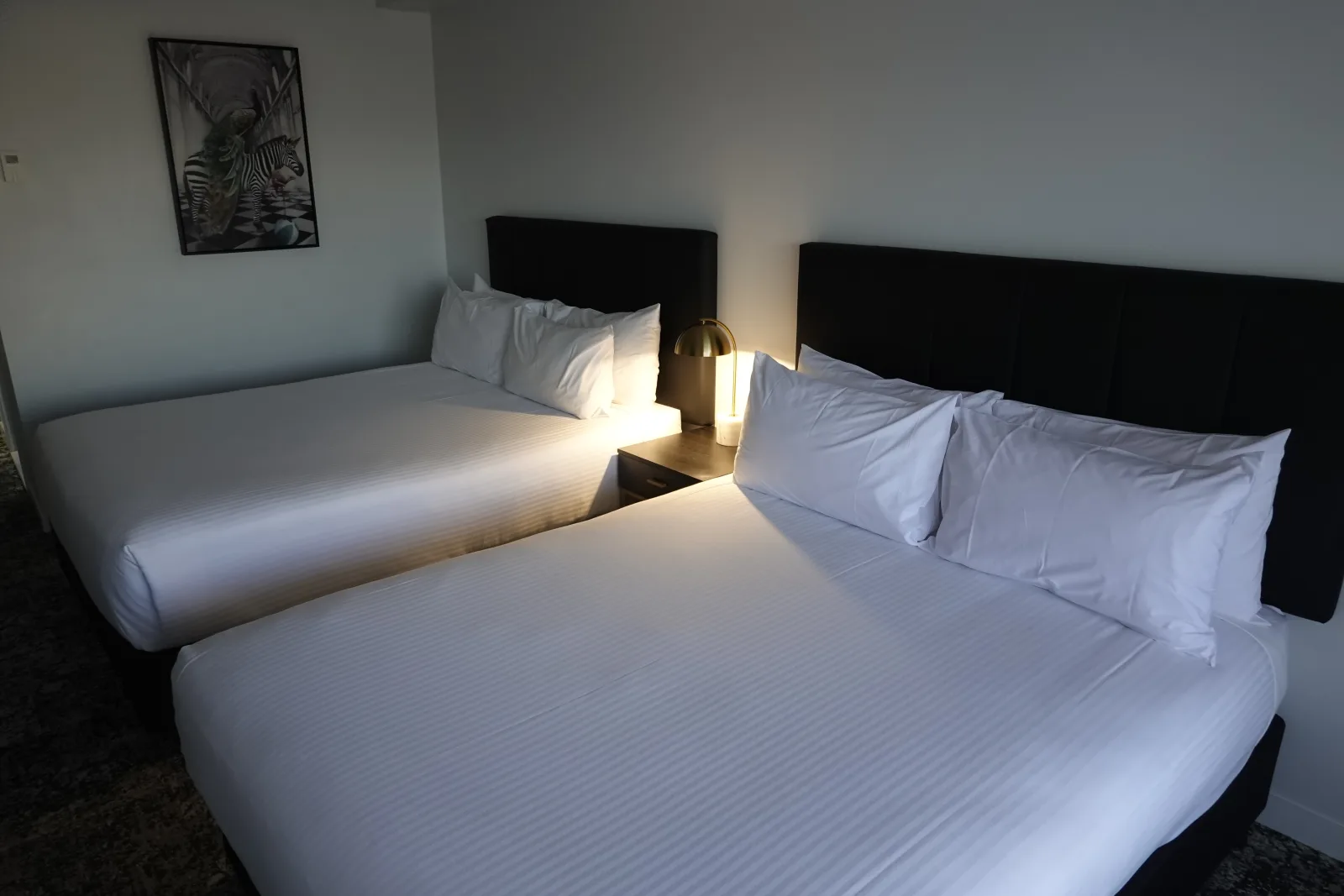 Two beds in our room at The Benson Hotel Cairns