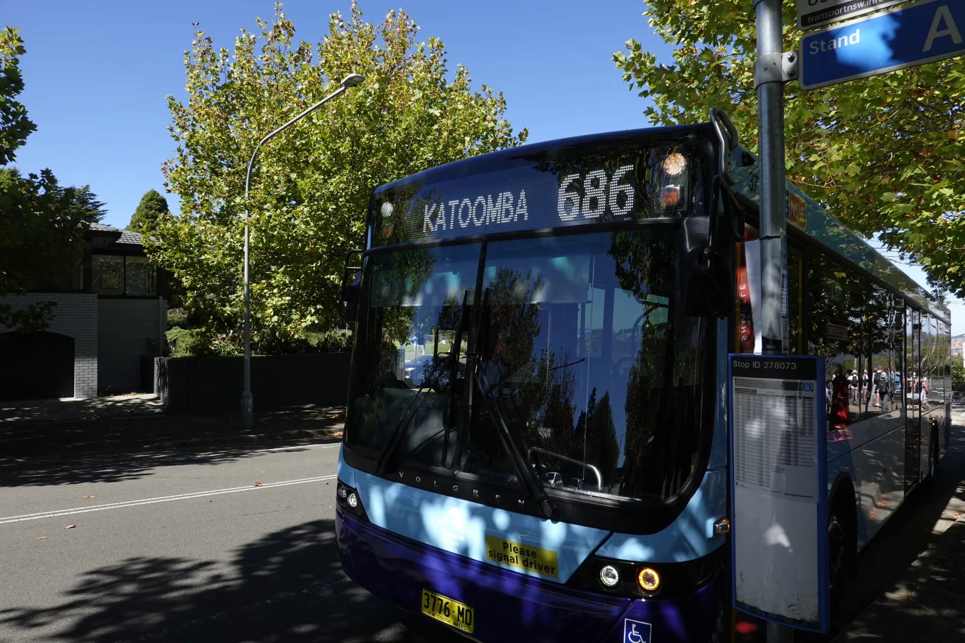 エコー・ポイントからカトゥーンバ中心部へ向かう路線バス